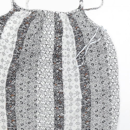 Primark Womens White Floral  Camisole Blouse Size 8