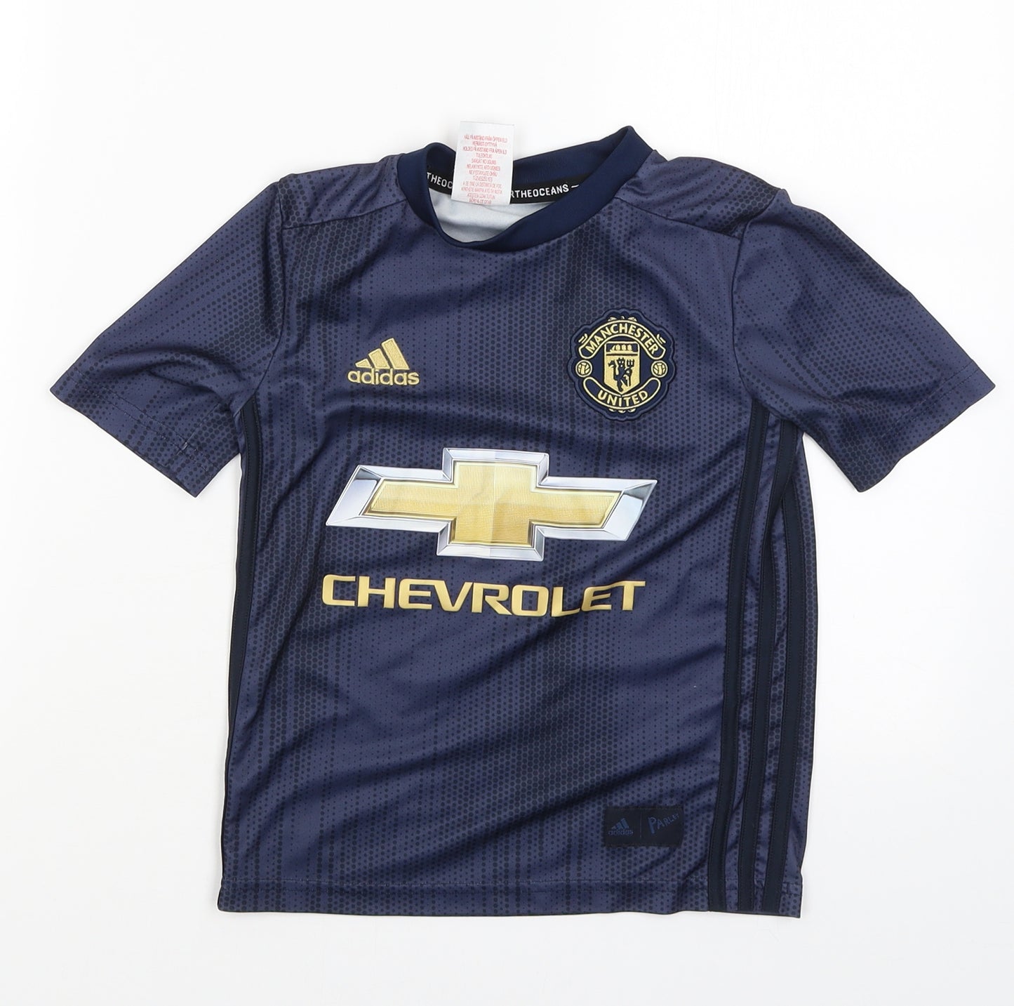 adidas Boys Black   Basic T-Shirt Size XS  - Man United