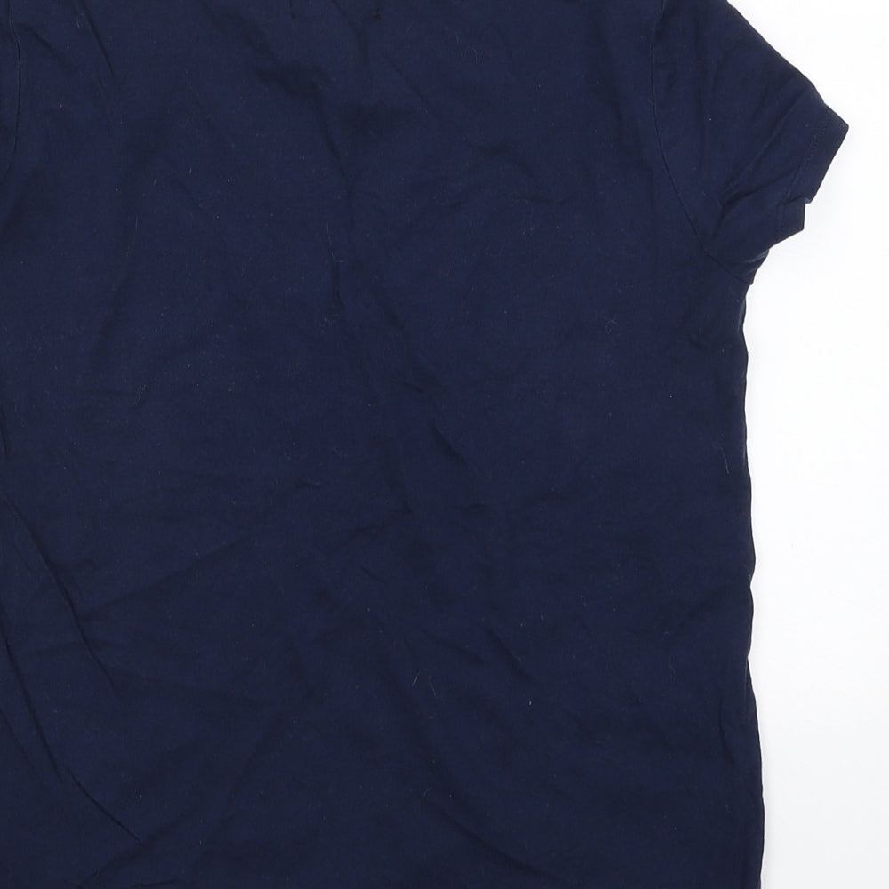 R Essential  Womens Blue   Basic T-Shirt Size 10