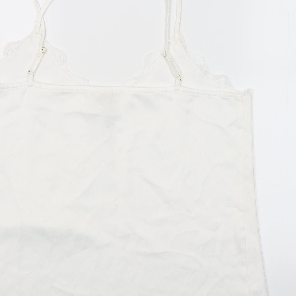 River Island Womens White   Camisole Blouse Size 12