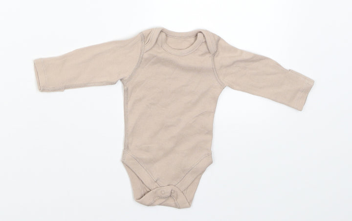M&S Baby Beige Babygrow One-Piece Size Newborn