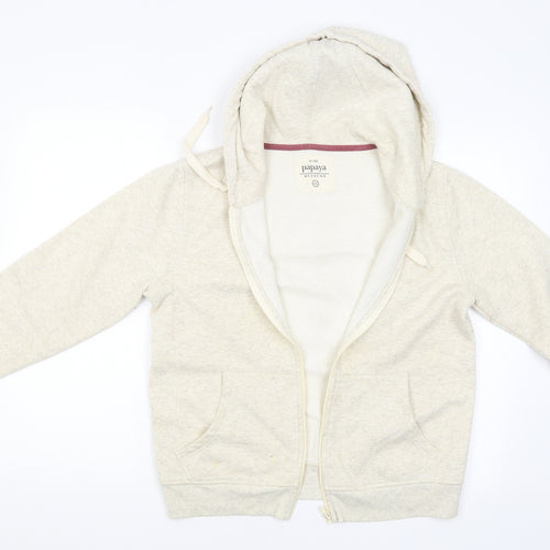 Papaya Womens Beige   Full Zip Hoodie Size 12