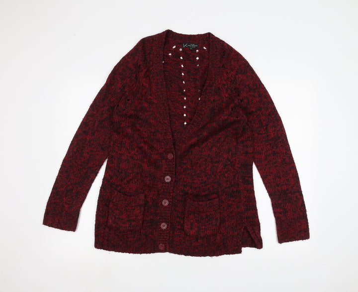 New Look Womens Red   Jacket Coatigan Size 10