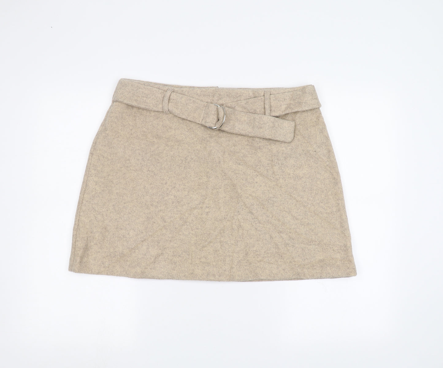 Primark Womens Beige   A-Line Skirt Size 16  - Belted
