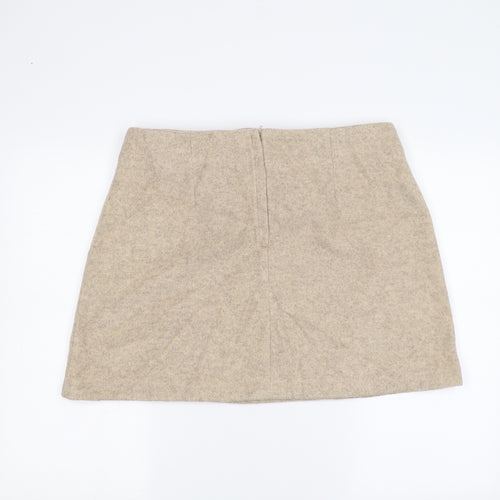 Primark Womens Beige   A-Line Skirt Size 16  - Belted