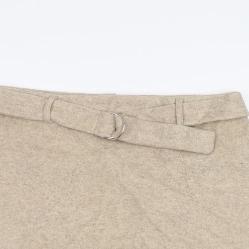 Primark Womens Beige   A-Line Skirt Size 16  - Belted