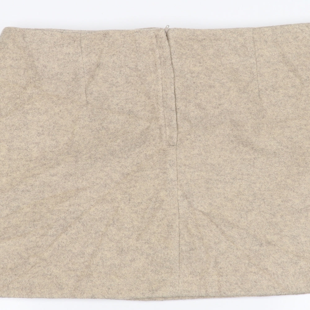 Primark Womens Beige   A-Line Skirt Size 16  - Belted