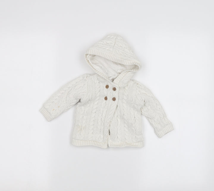 TU Baby White Jacket Size 3-6 Months
