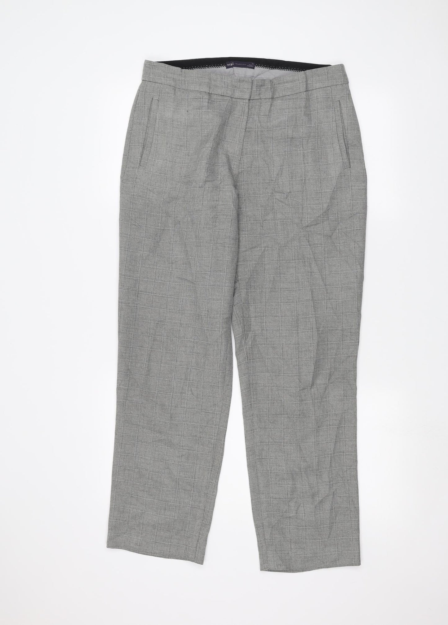 Marks and Spencer Womens Grey   Trousers  Size 12 L27 in