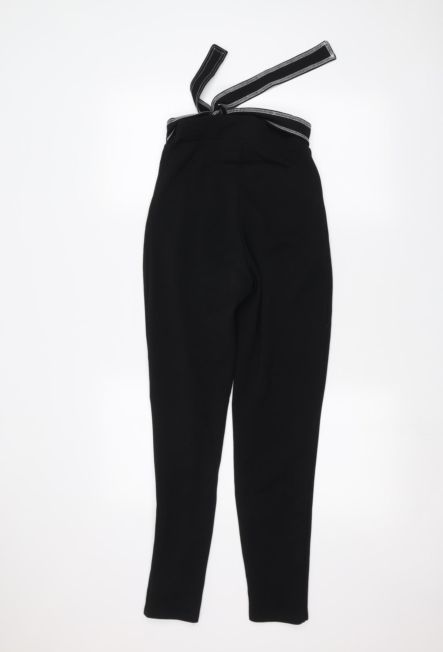 PRETTYLITTLETHING Womens Black   Trousers  Size 6 L24 in - Belted