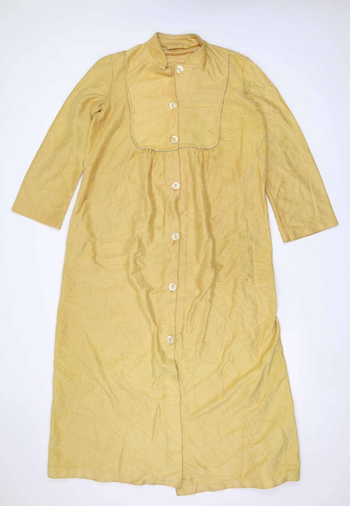 Preworn Womens Yellow   Overcoat Jacket Size 16
