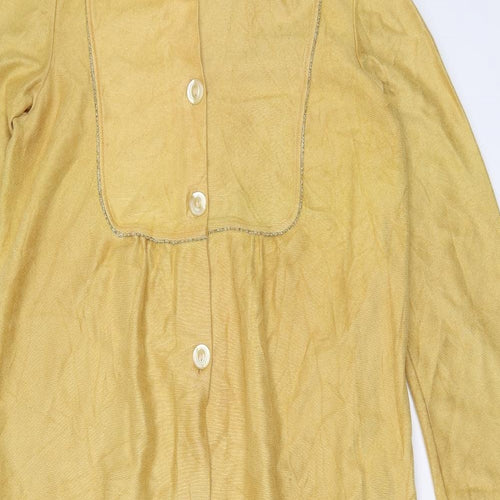 Preworn Womens Yellow   Overcoat Jacket Size 16