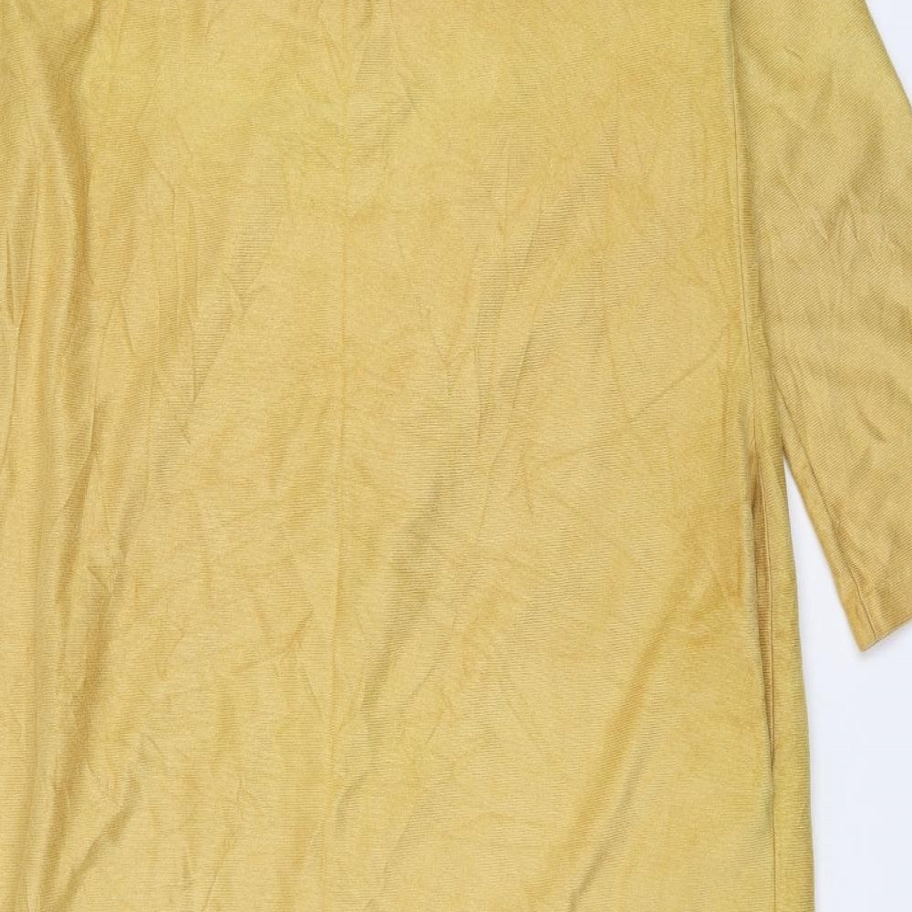 Preworn Womens Yellow   Overcoat Jacket Size 16