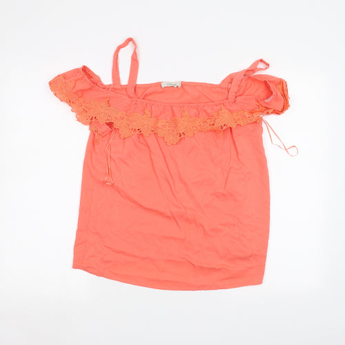Oasis Womens Pink   Basic T-Shirt Size 14