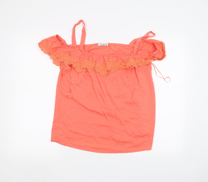 Oasis Womens Pink Basic T-Shirt Size 14