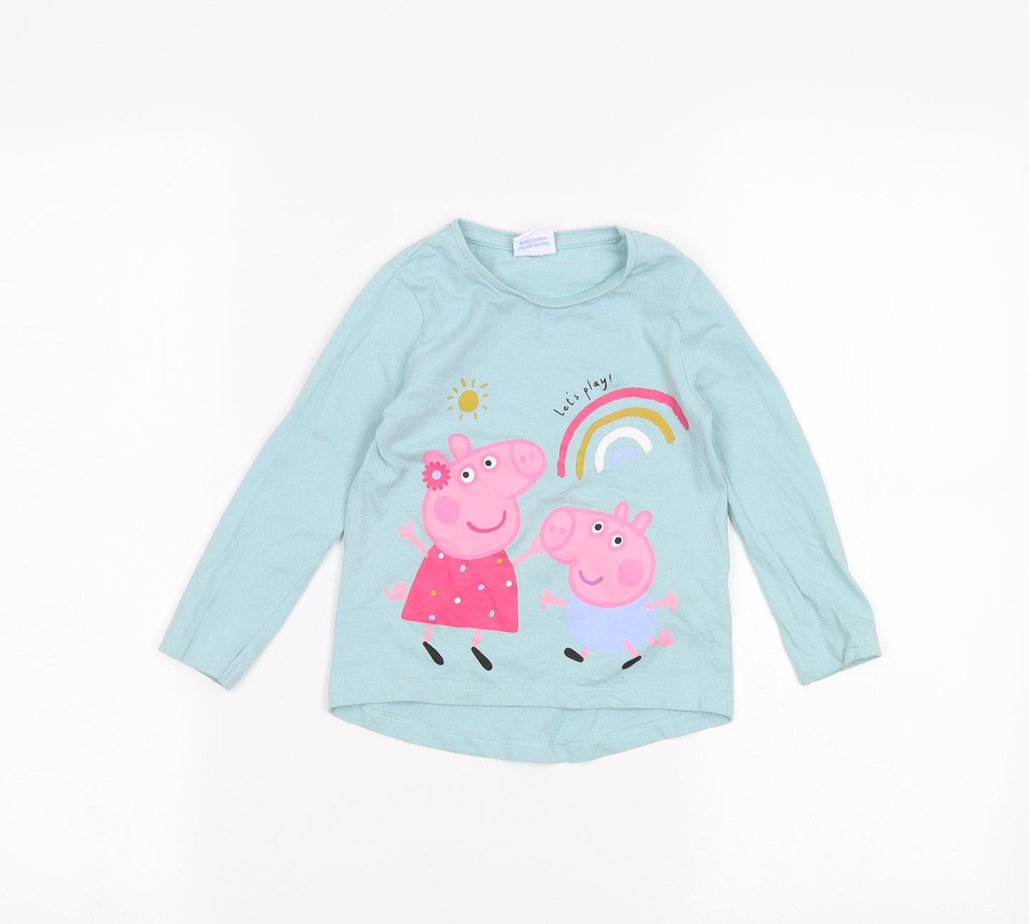 Peppa Pig Baby Blue   Basic T-Shirt Size 18-24 Months  - peppa pig