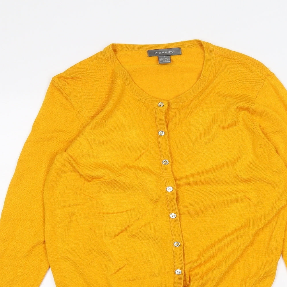 Primark Womens Yellow   Cardigan Jumper Size S