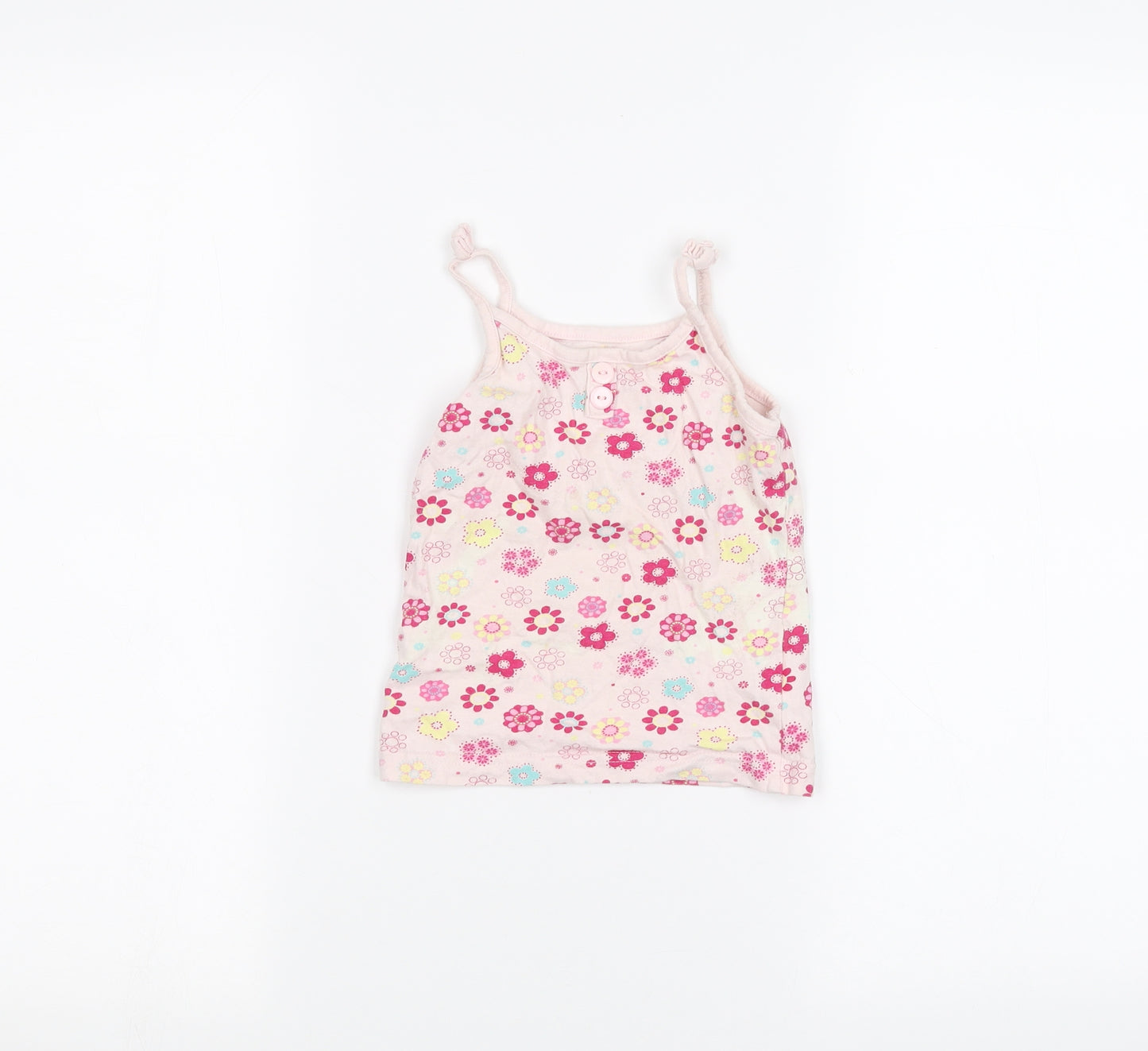 Matalan Baby Pink Floral  Basic T-Shirt Size 18-24 Months
