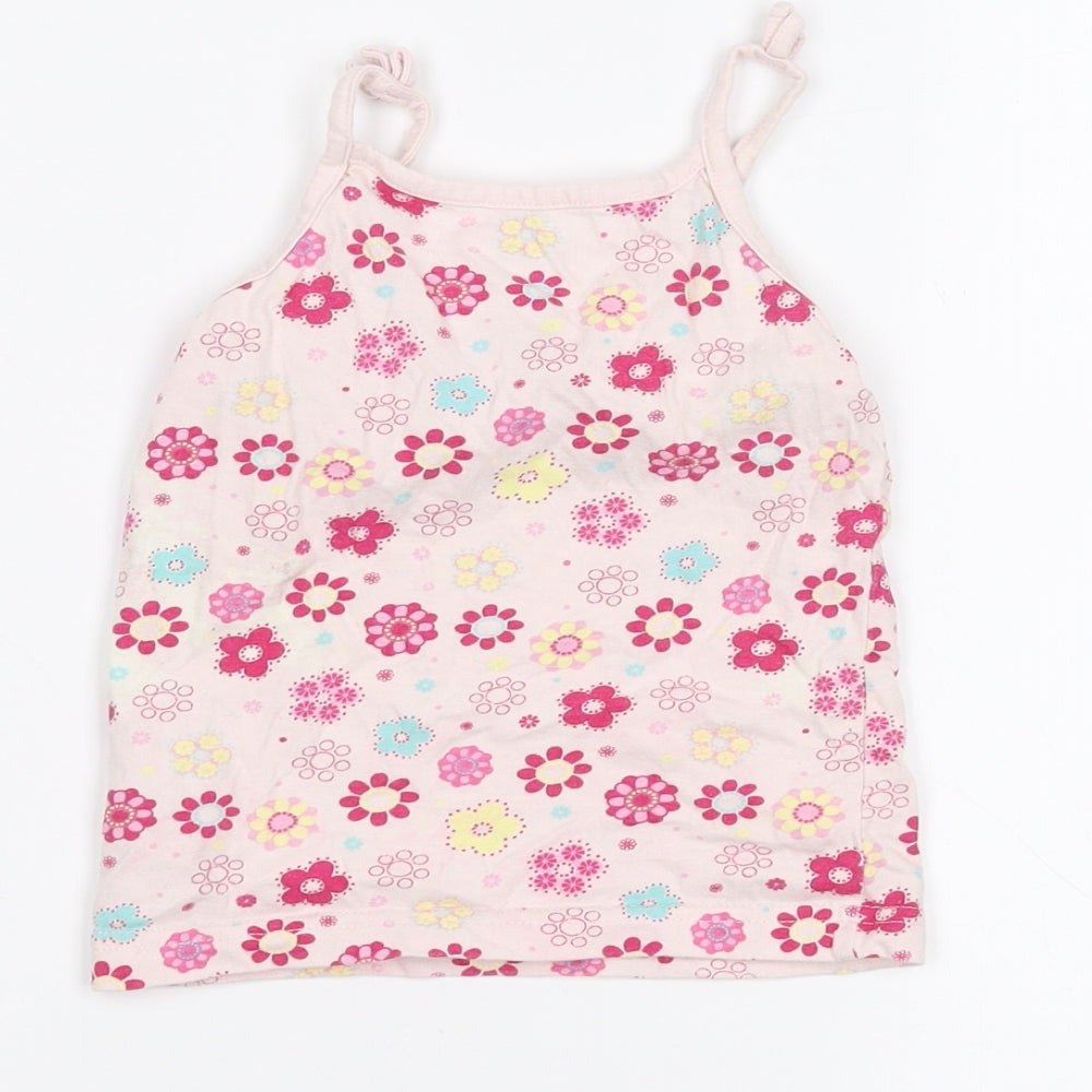 Matalan Baby Pink Floral  Basic T-Shirt Size 18-24 Months