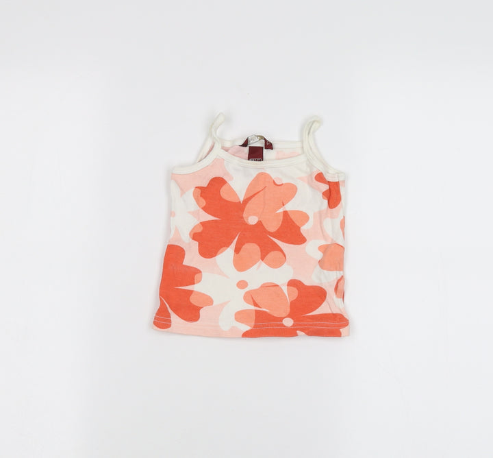 H&M Baby Pink Floral  Basic T-Shirt Size 12-18 Months