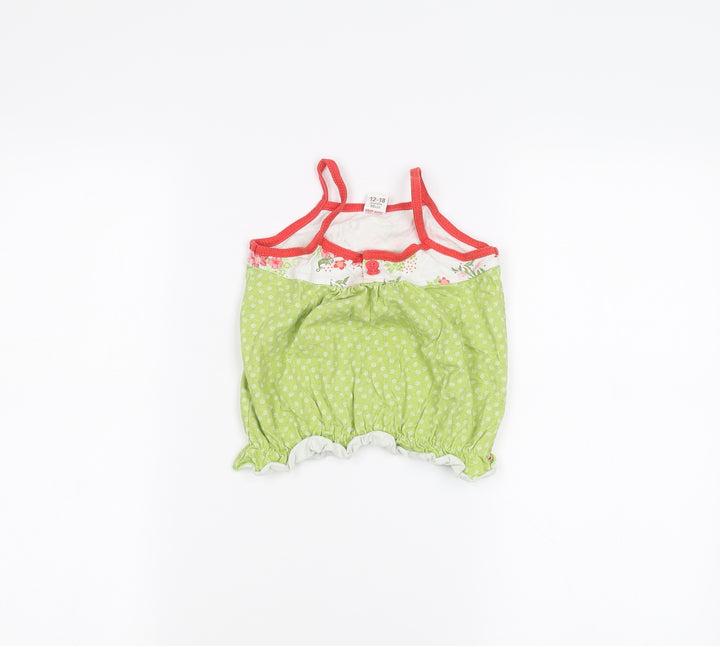 Adams Baby Baby Green Polka Dot Basic T-Shirt Size 12-18 Months