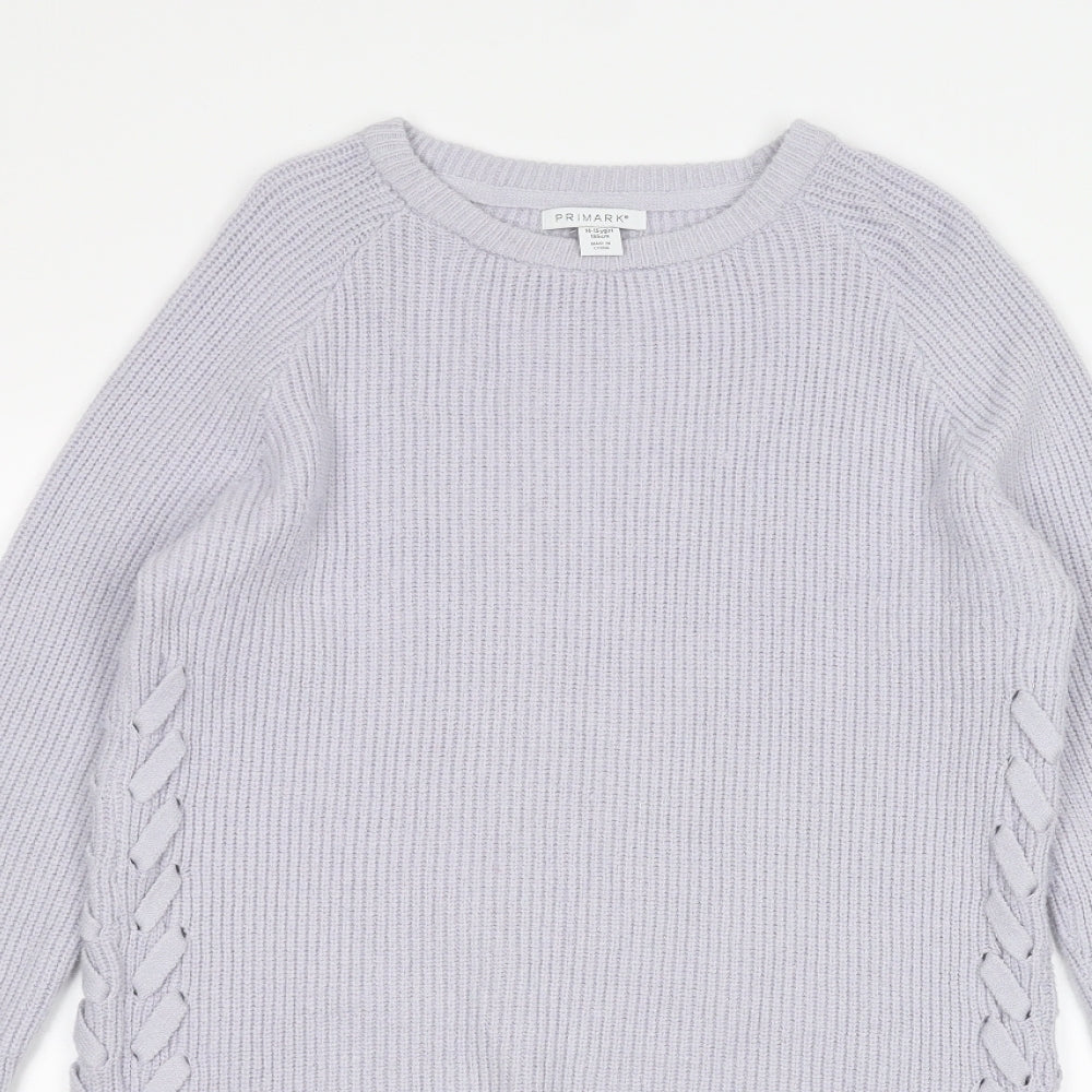 Primark Girls Purple   Pullover Jumper Size 14-15 Years