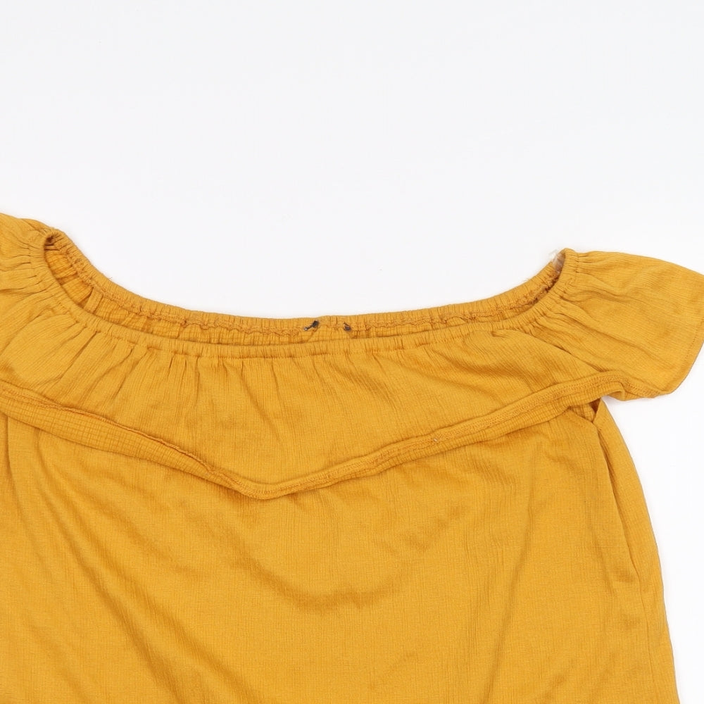 Primark Girls Yellow   Basic T-Shirt Size 14-15 Years