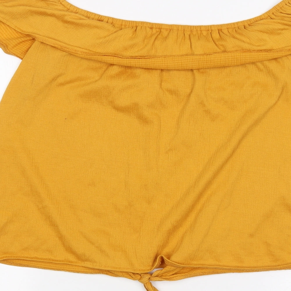 Primark Girls Yellow   Basic T-Shirt Size 14-15 Years