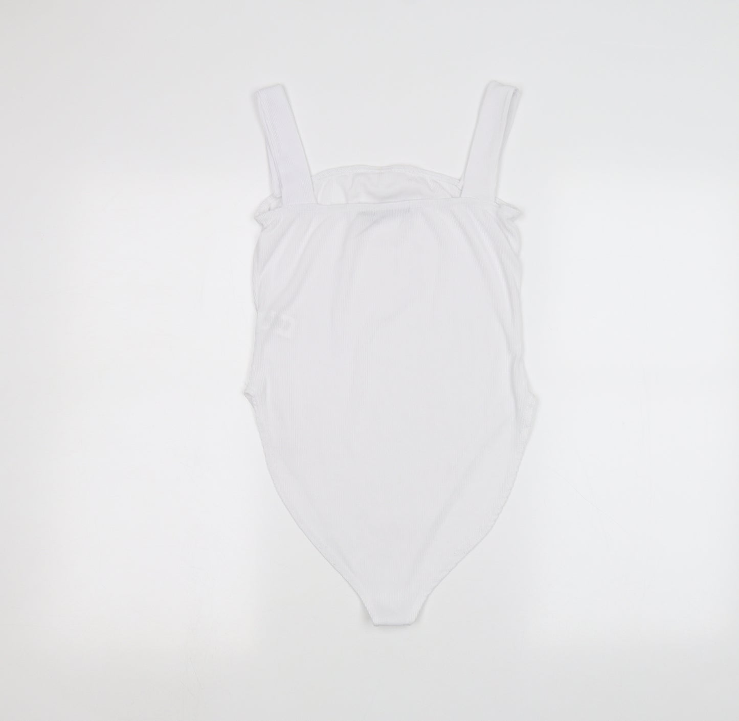 Boohoo Womens White   Bodysuit One-Piece Size 12