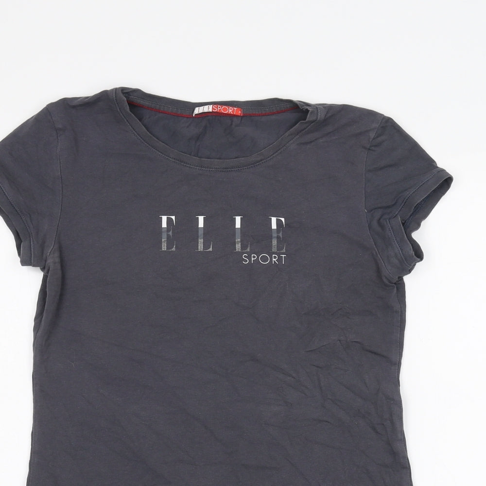 Elle Sport Womens Grey   Basic T-Shirt Size M