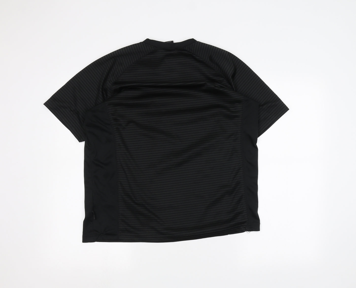 Trespass Mens Black Striped   T-Shirt Size L