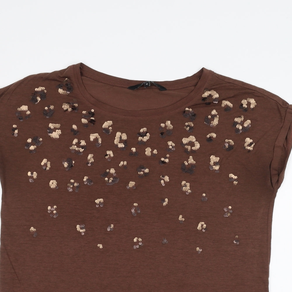 NEXT Womens Brown   Basic T-Shirt Size 10