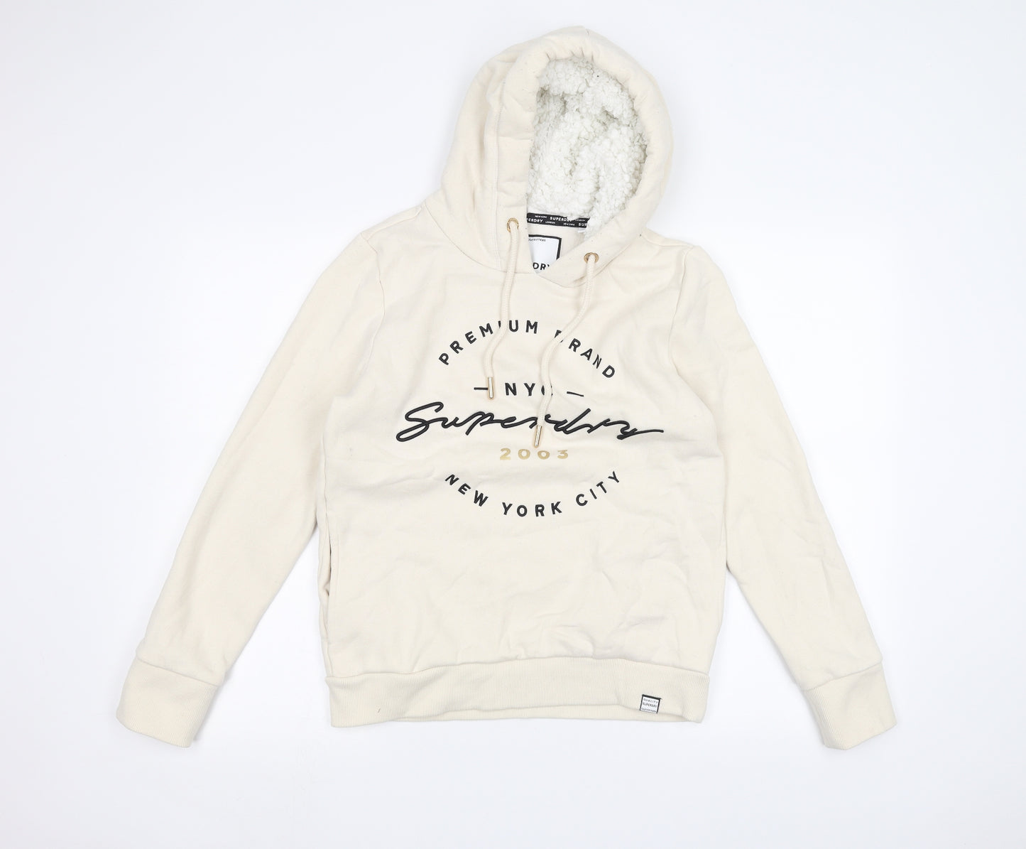Superdry Womens White   Pullover Hoodie Size 12