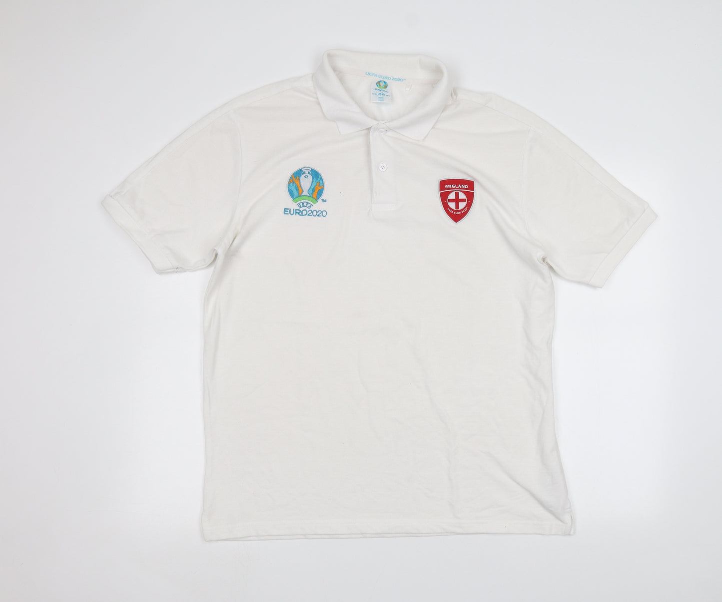 Euro 2020 Mens White    Polo Size XL