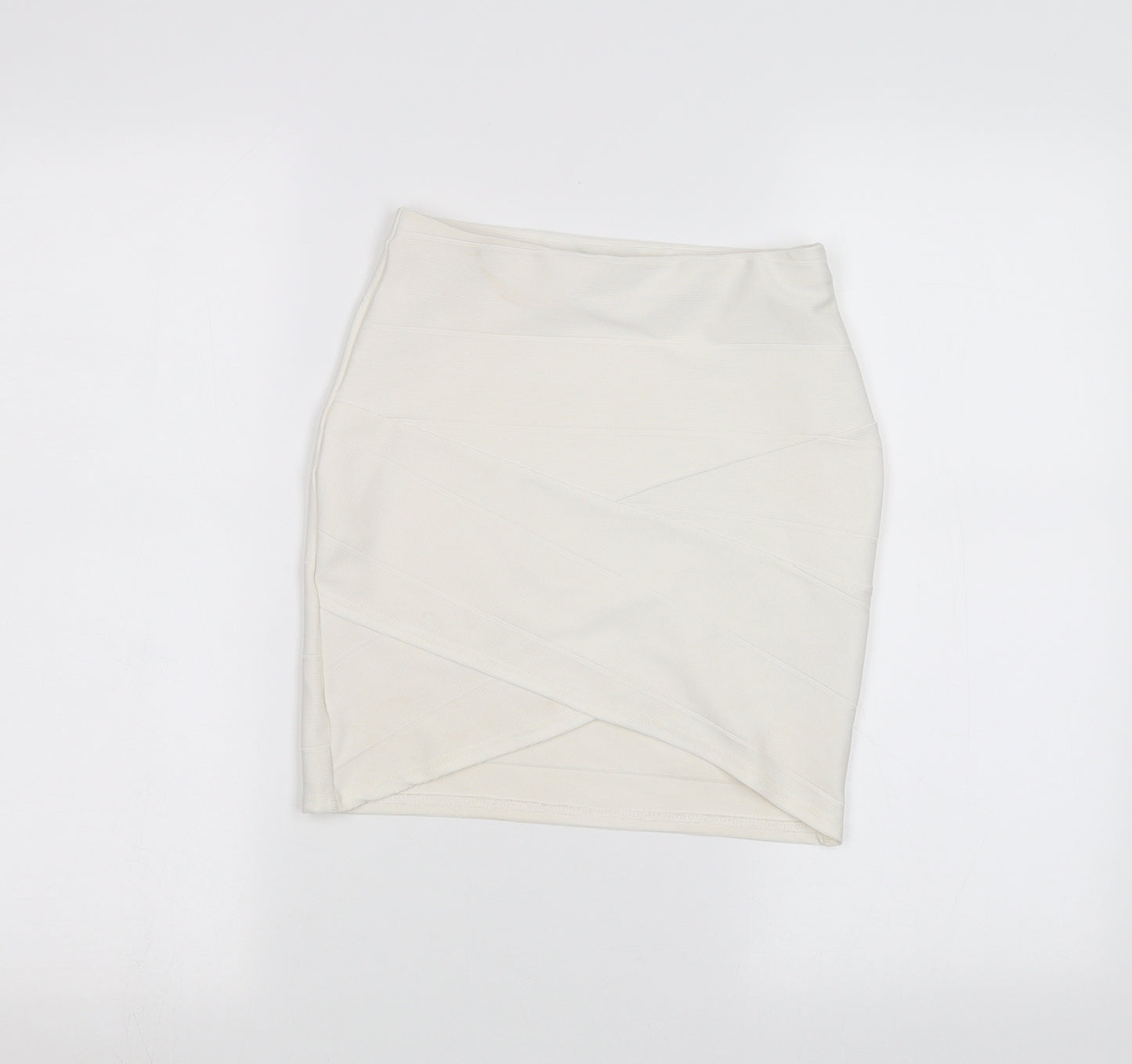 Missguided Womens White   A-Line Skirt Size 6