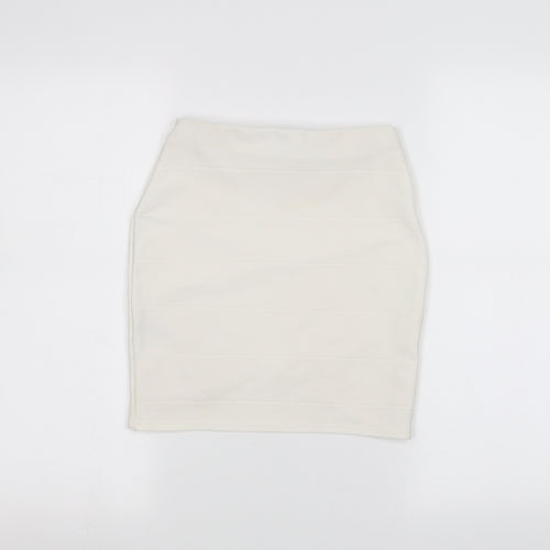 Missguided Womens White   A-Line Skirt Size 6