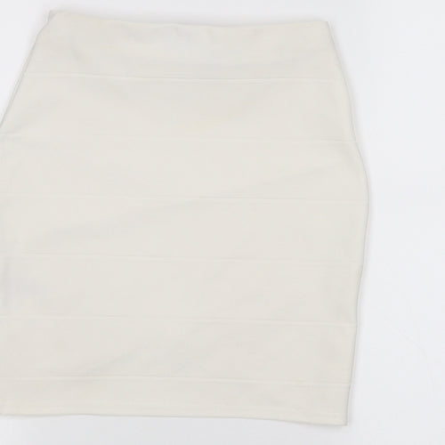 Missguided Womens White   A-Line Skirt Size 6