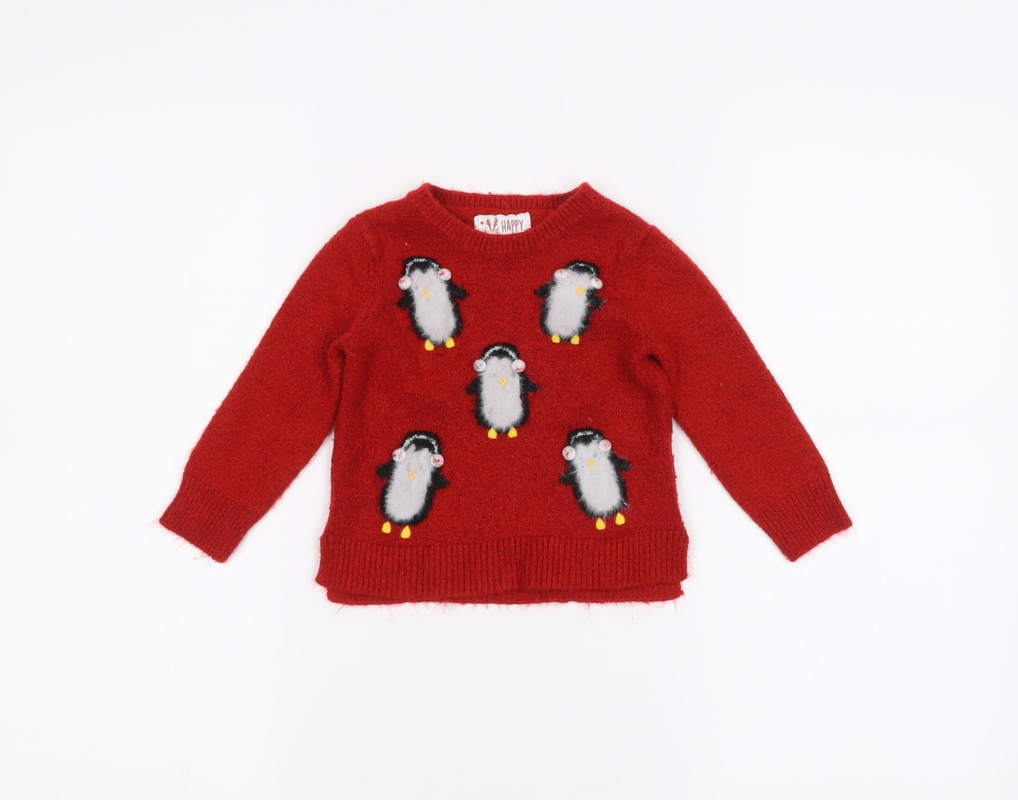 F&F Baby Red   Pullover Jumper Size 18-24 Months  - Christmas