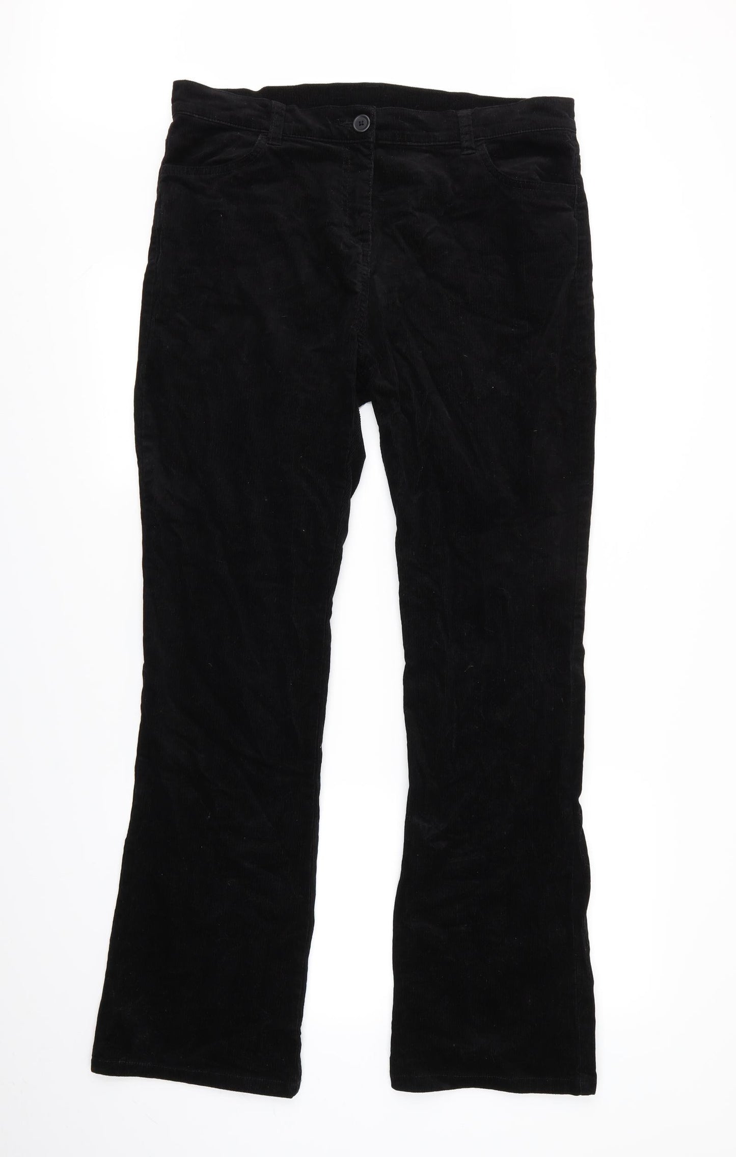 M&S Womens Black   Straight Jeans Size 16 L38 in