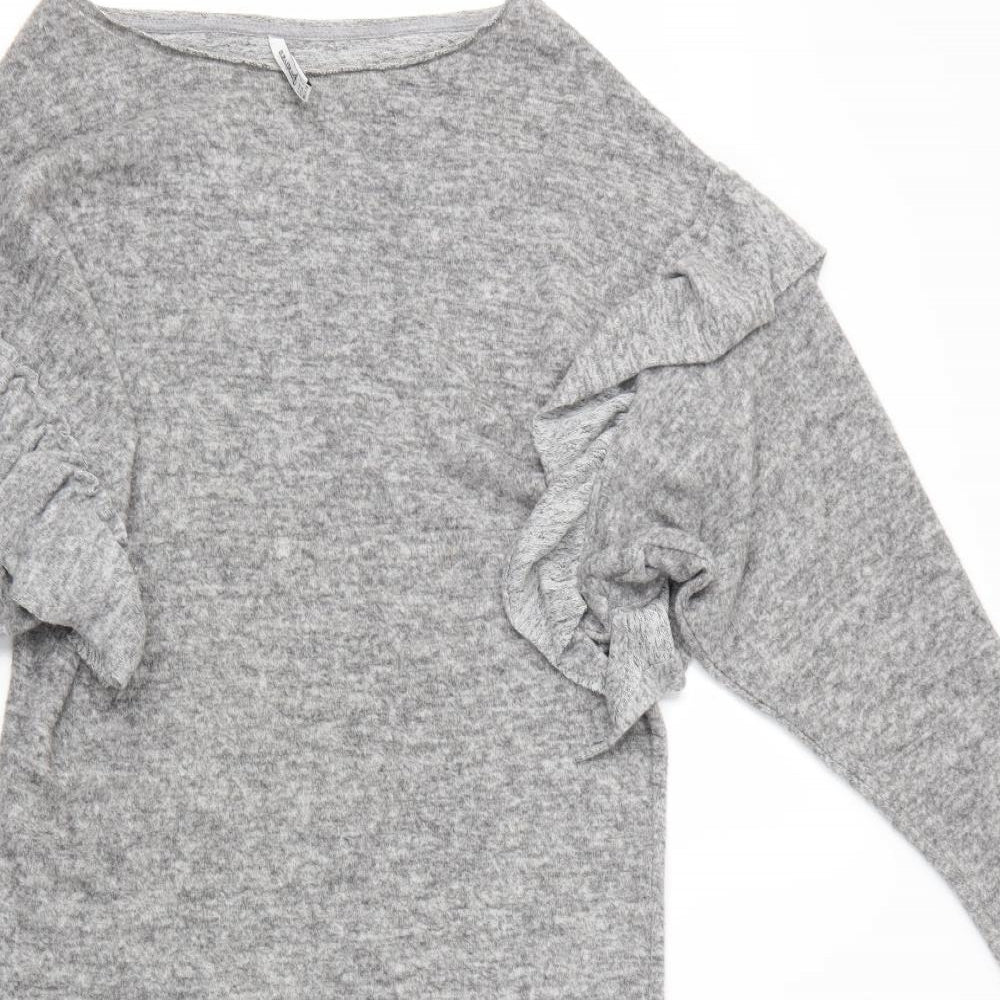 Stradivarius Womens Grey   Pullover Jumper Size S