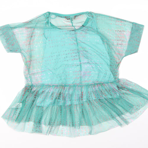 NEXT Womens Green Argyle/Diamond   Blouse Size 14