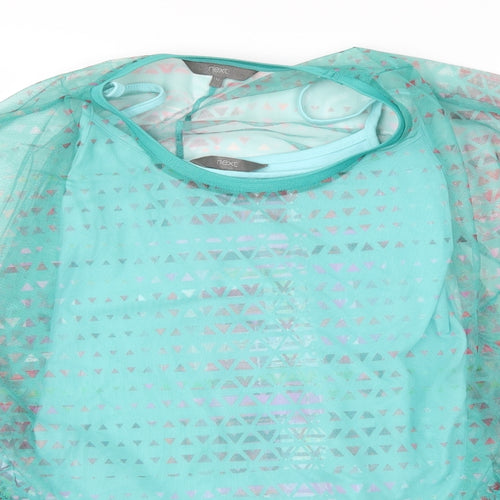NEXT Womens Green Argyle/Diamond   Blouse Size 14