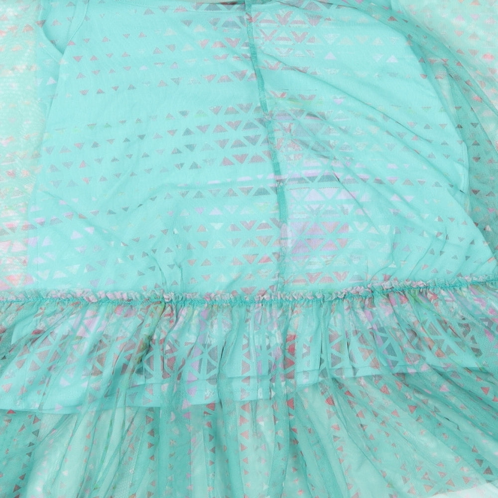 NEXT Womens Green Argyle/Diamond   Blouse Size 14