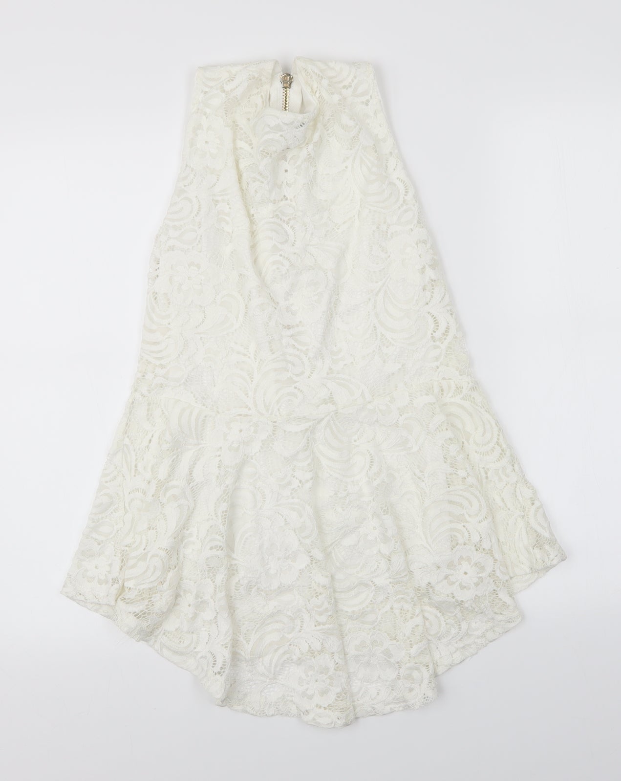 Quiz Womens White Floral  A-Line  Size 14