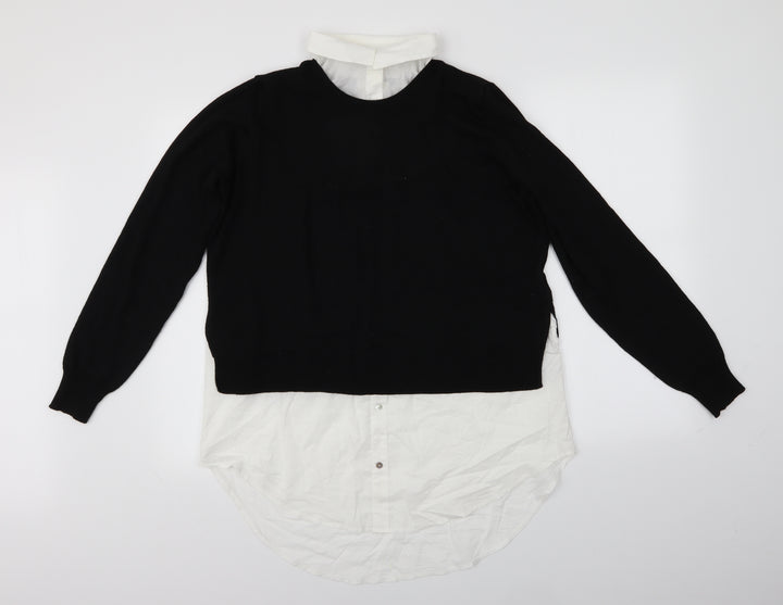 H&M Womens Black   Pullover Jumper Size M