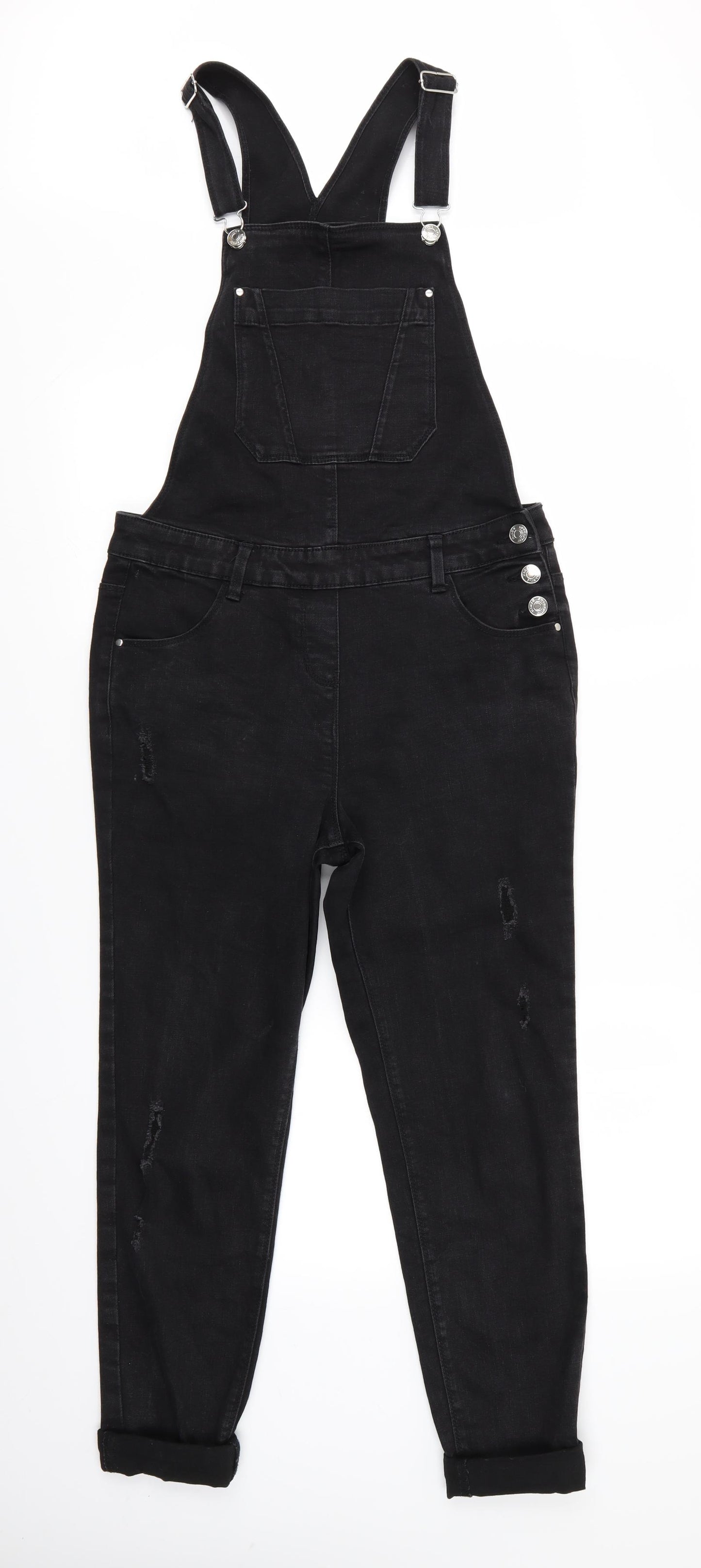 Denim Womens Black   Dungarees Trousers Size 10 L32 in