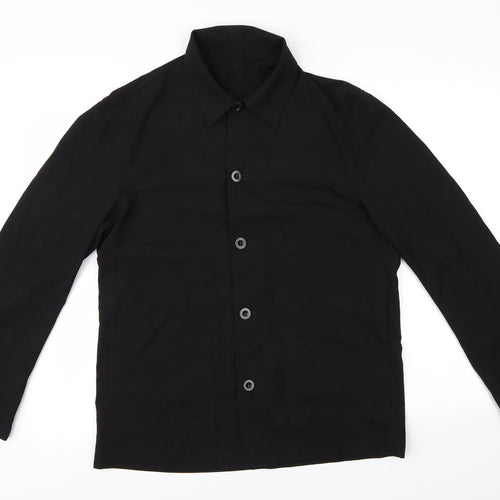 Preworn Mens Black    Button-Up Size 46