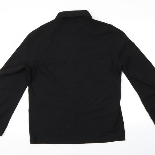 Preworn Mens Black    Button-Up Size 46