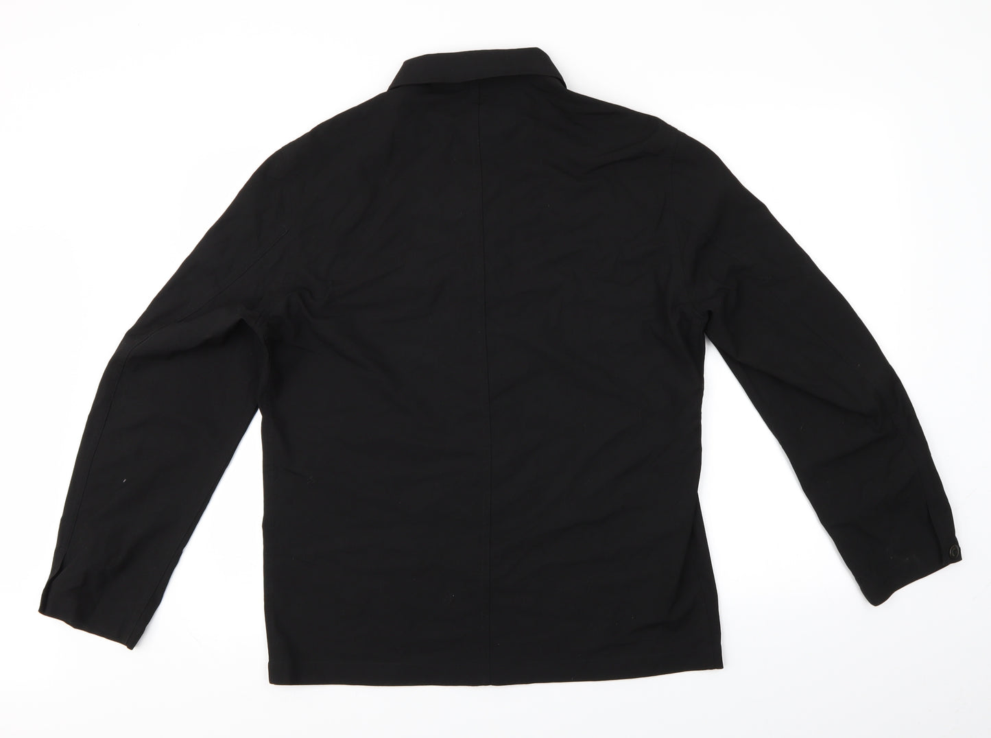 Preworn Mens Black    Button-Up Size 46