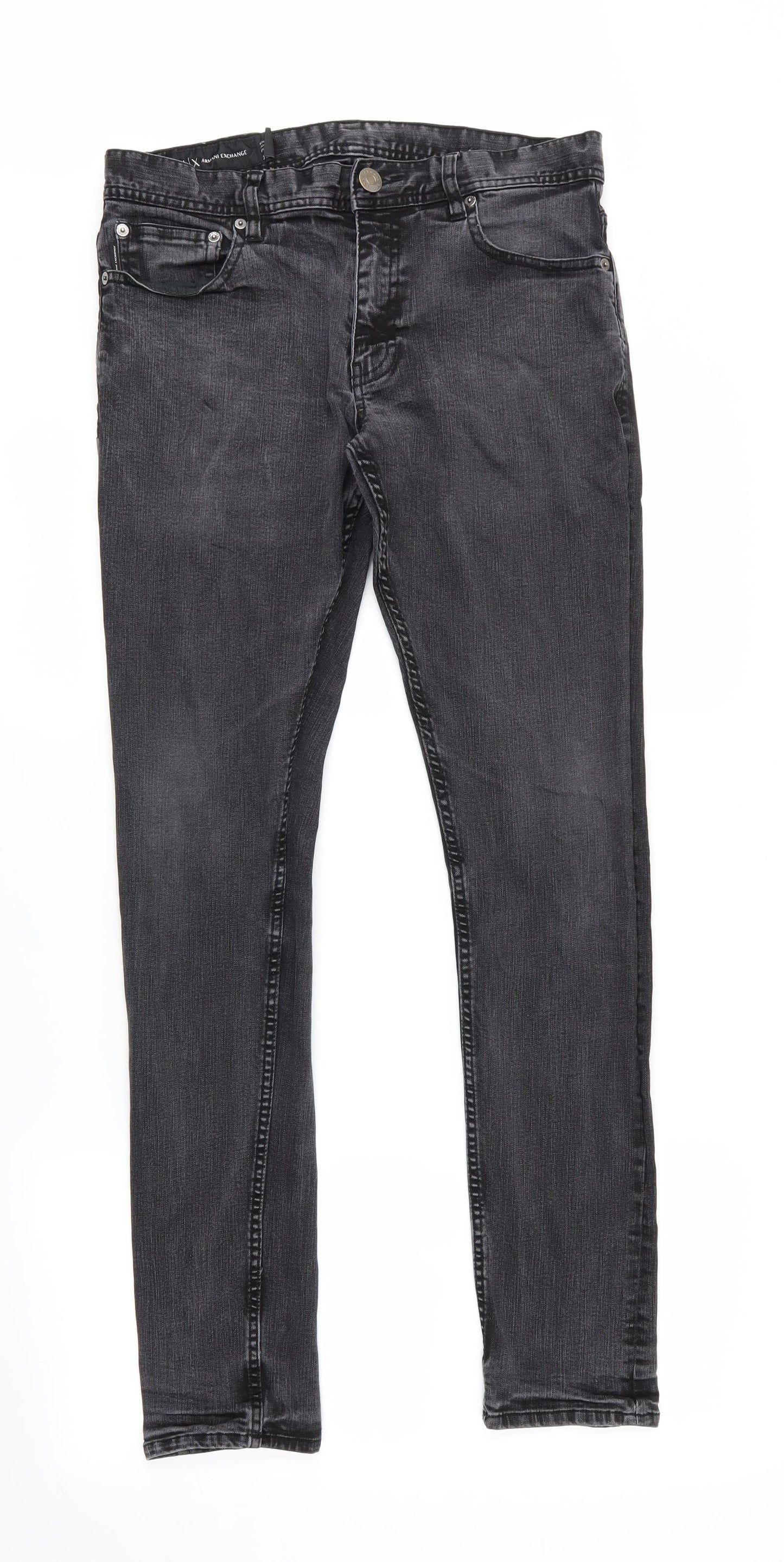 Armani Exchange Mens Grey   Skinny Jeans Size 32 L32 in